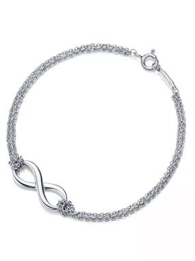 Tiffany Infinity - Sterling Silver Double Chain Bracelet
